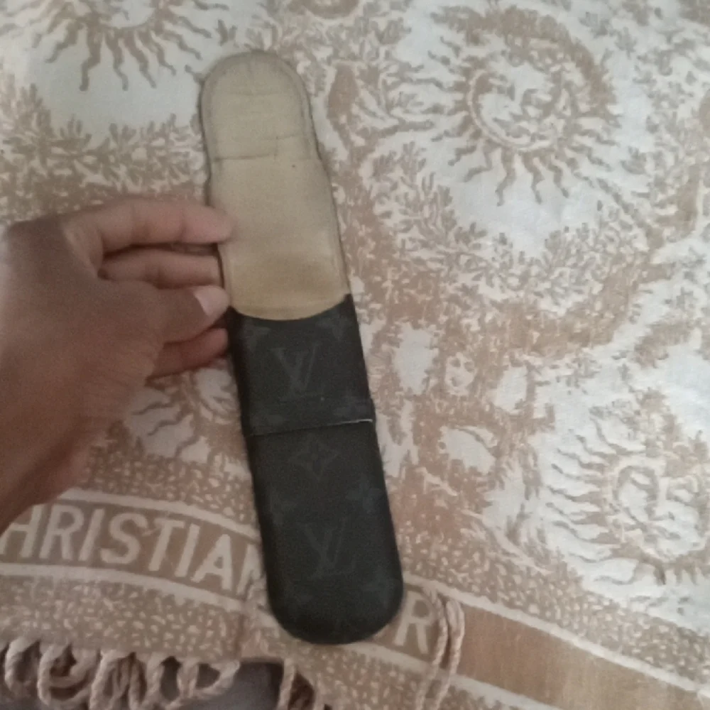 Louis Vuitton Black Monogram pencil pen case